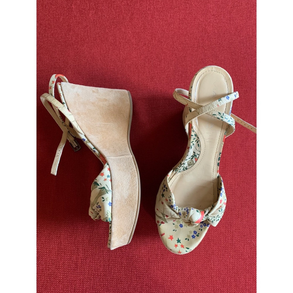 Via Spiga leather wedge strappy sandals, 7.5